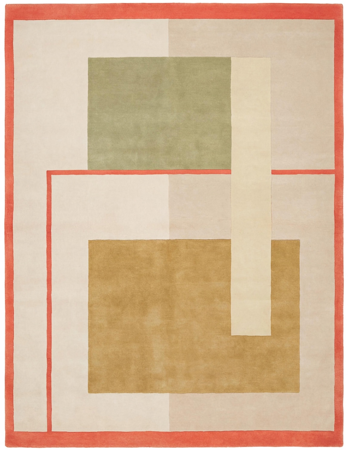 Geometric Block Sand vloerkleed