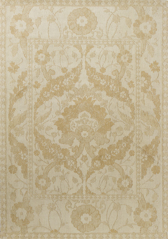 Newborough-pale goud tapijt | Maat: 200 × 280 cm
