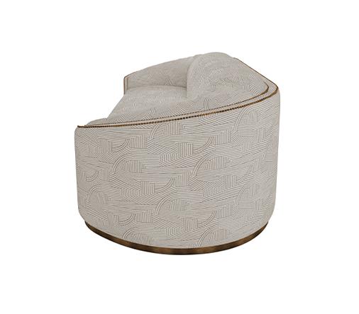Premium comfort beige gebogen bank