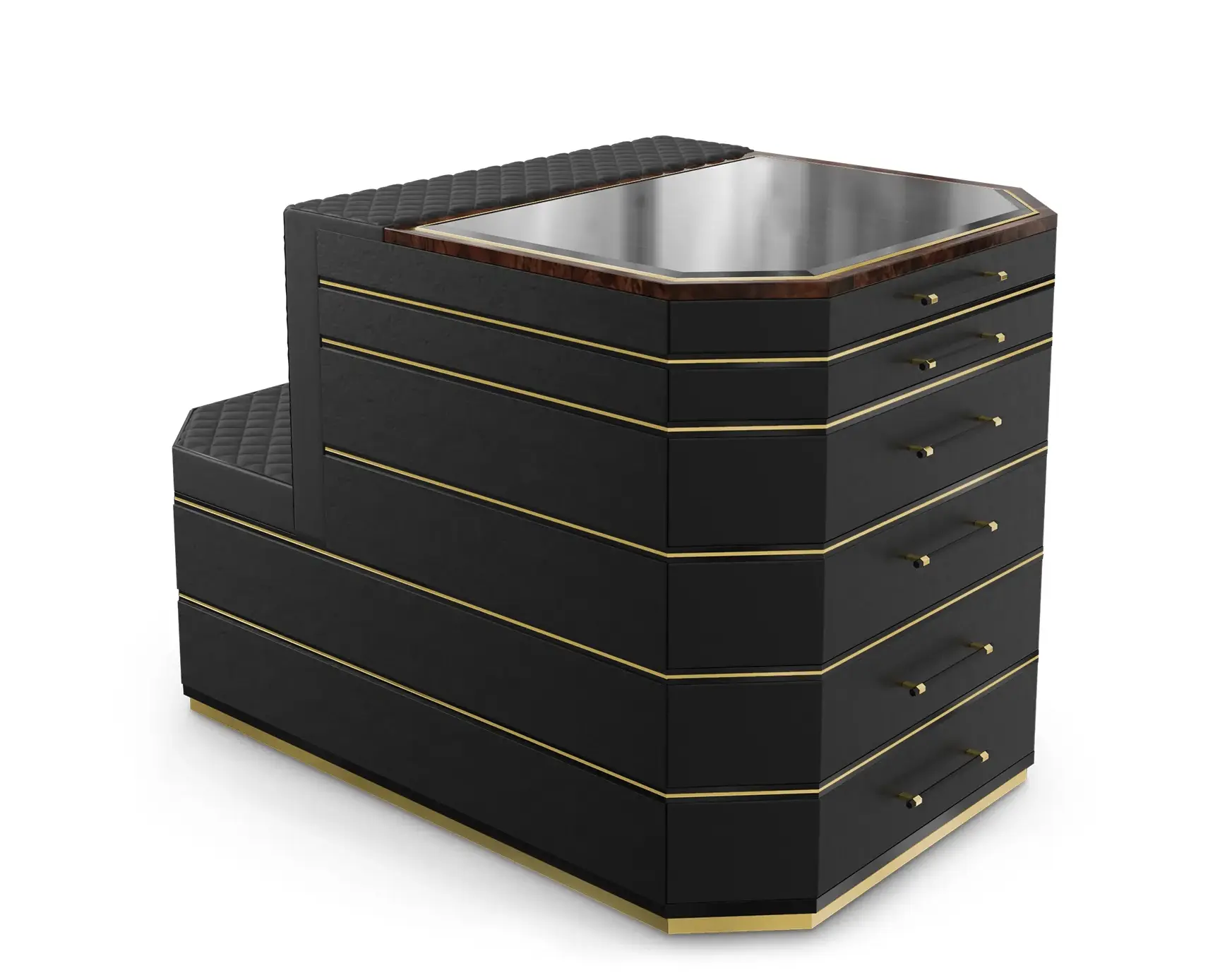 Cadence zwart kast eiland