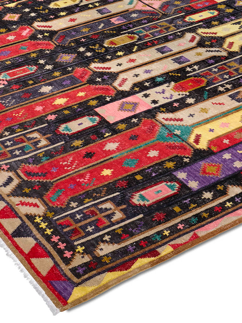 Flatweave handgemaakte luxe tapijt | Maat: 183 × 274 cm