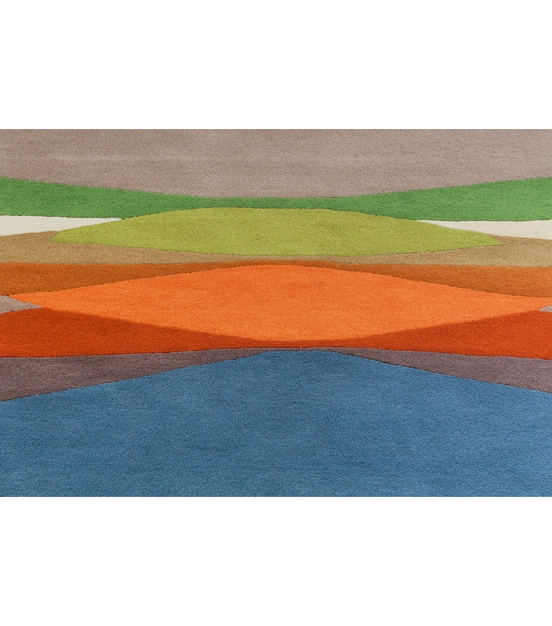 Distortion tapijt | Kleur: Blue | Maat: 200 × 300 cm