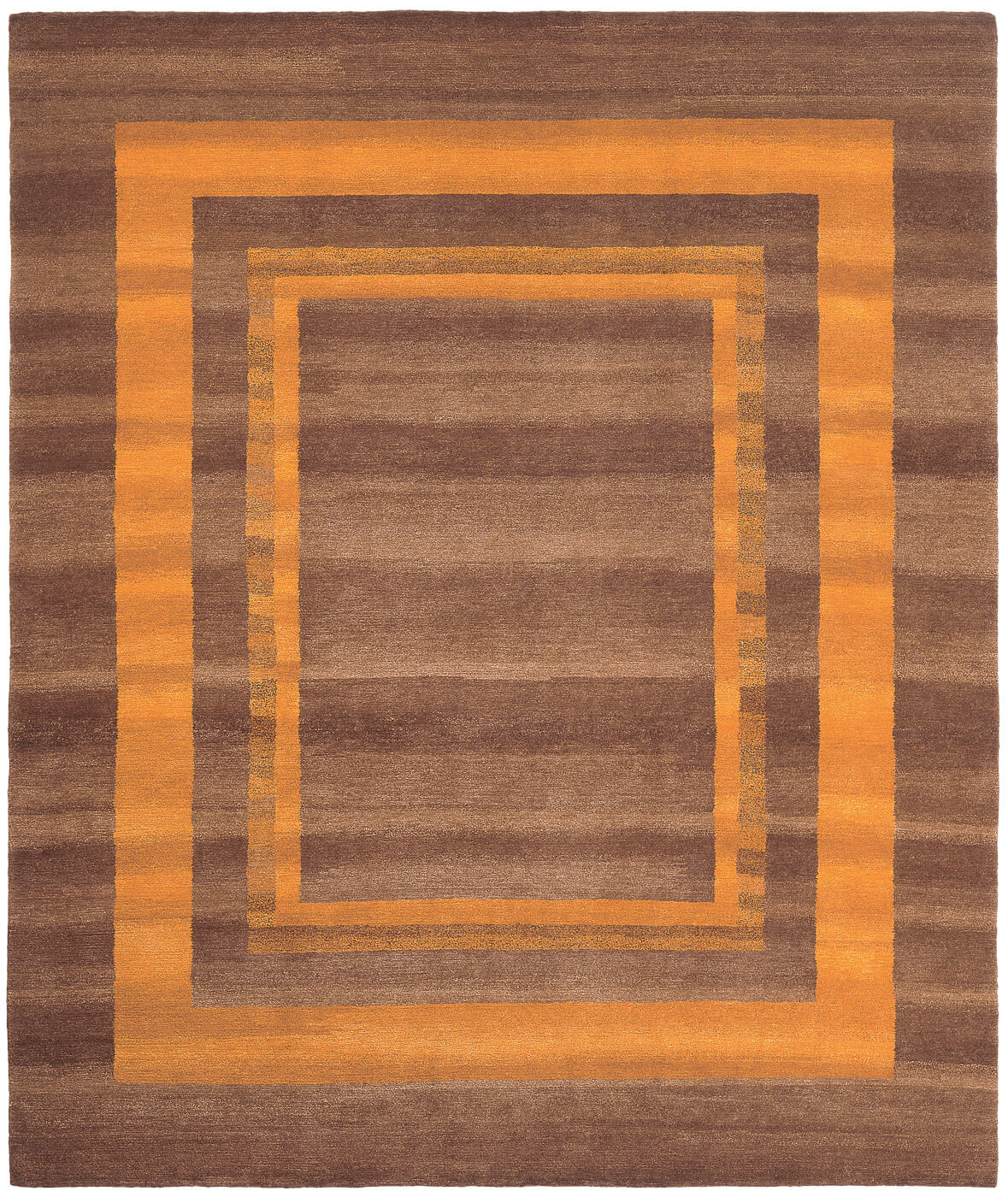 Gamba triple border bruin oranje tapijt | Maat: 250 × 300 cm