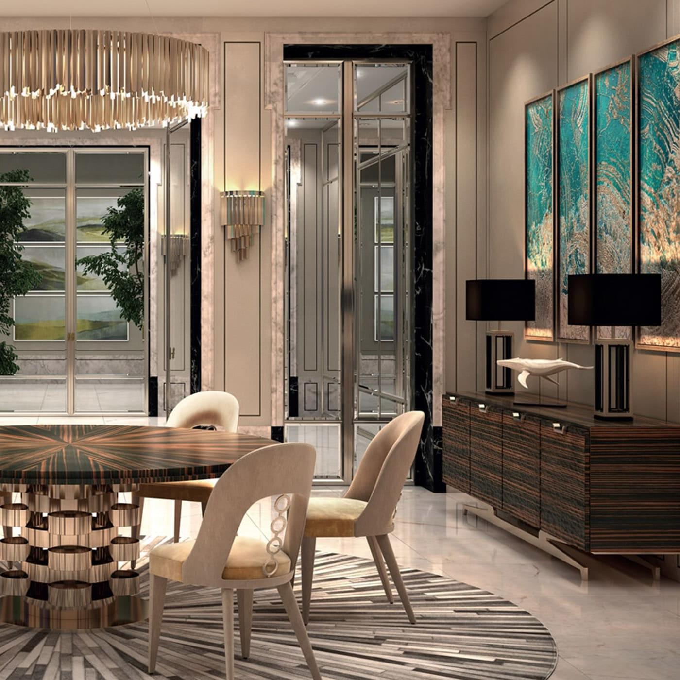 Wall Street Italiaans dressoir | Afwerking: Hoogglans fineer | Afmetingen: B 250 × D 53 × H 78 cm