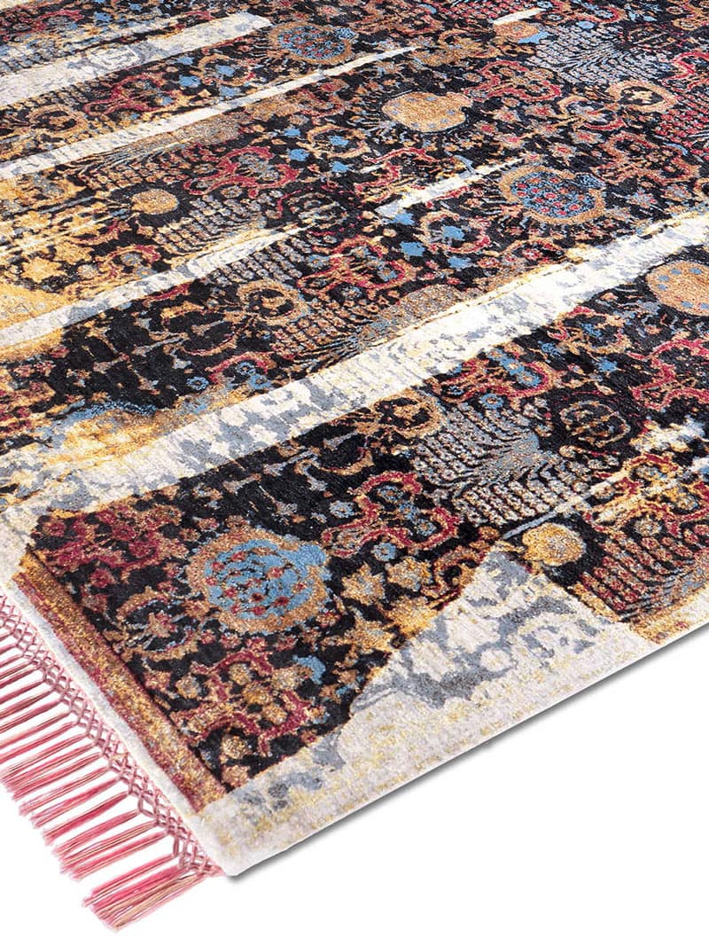 Block handgeknoopt tapijt | Maat: 183 × 274 cm