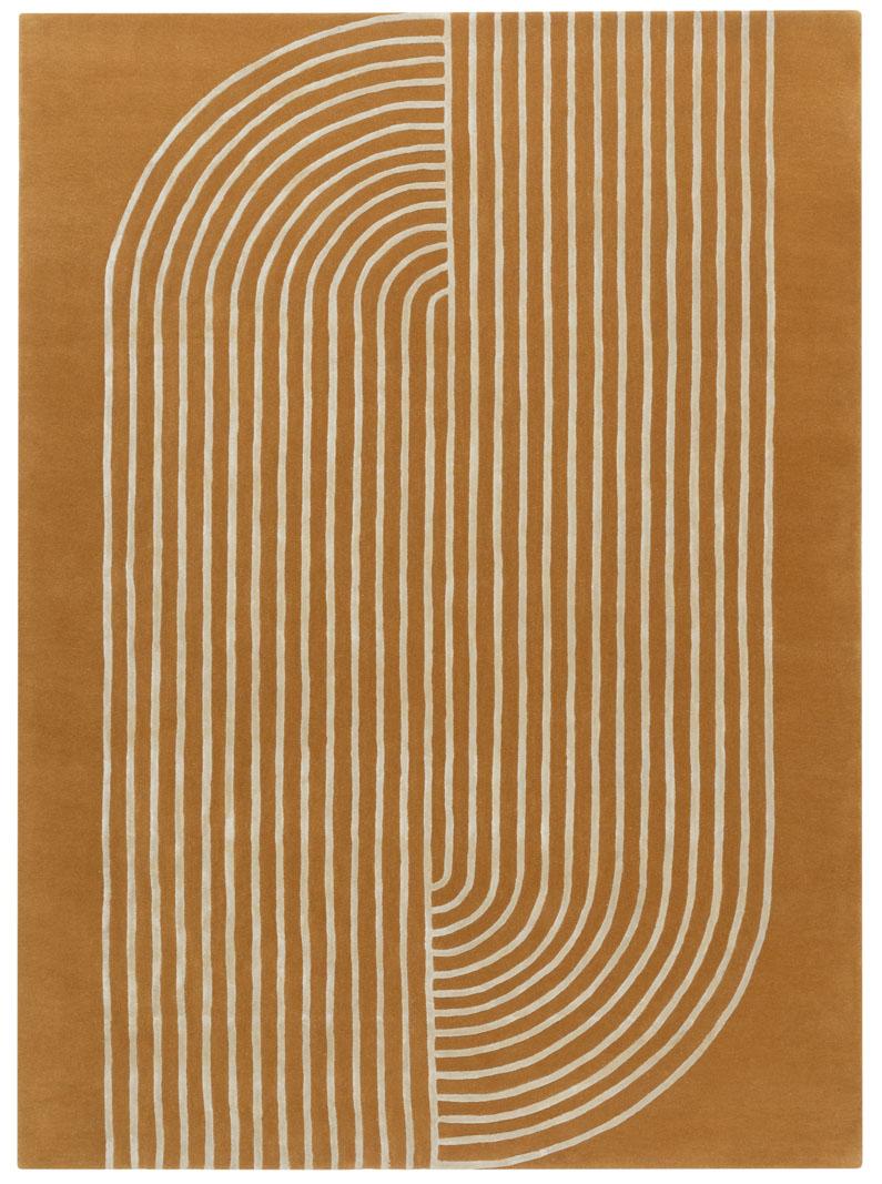 Stripes Gold modern vloerkleed