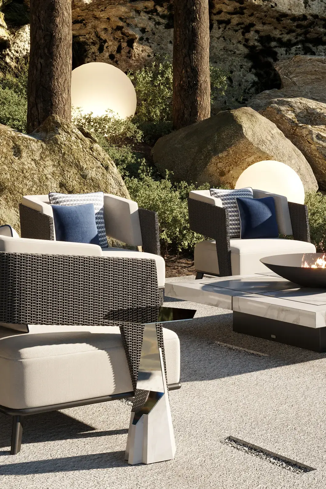 Halo grijze tuinbijzettafel - 1