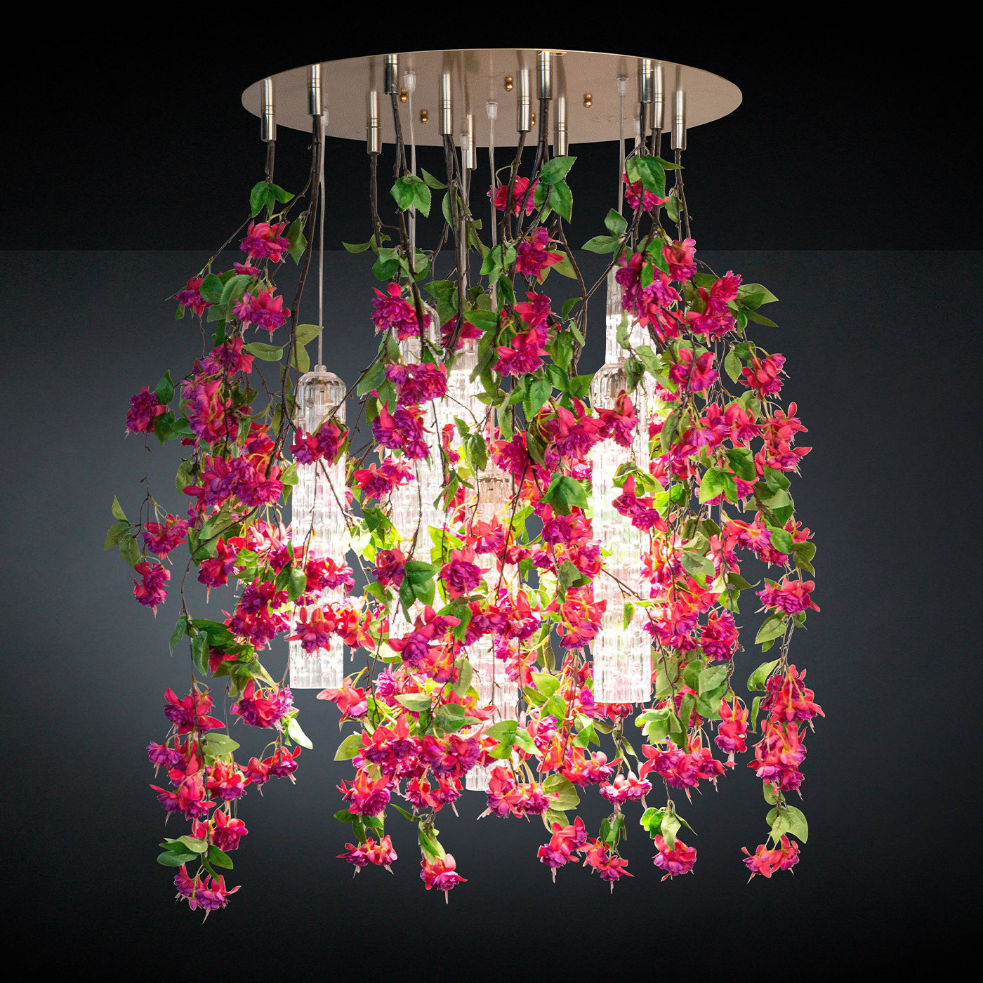 Pink Cascade grote kroonluchter