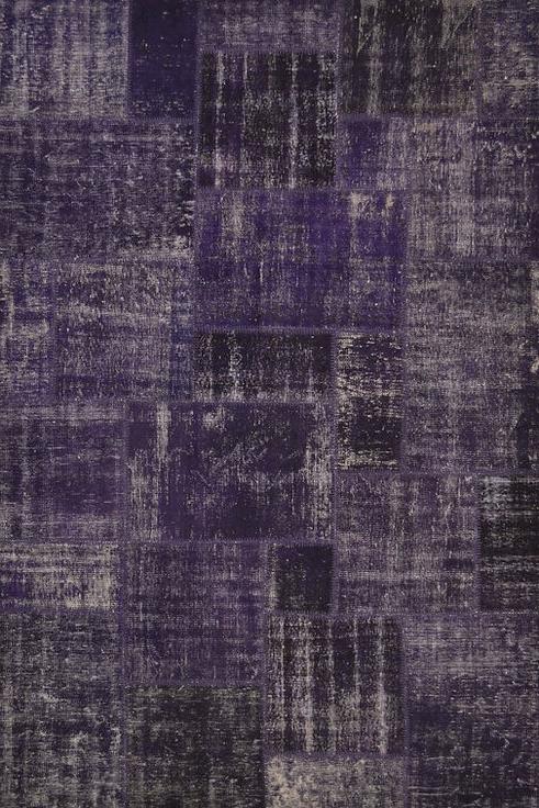 Donkerpaars patchwork tapijt | Maat: 250 × 300 cm
