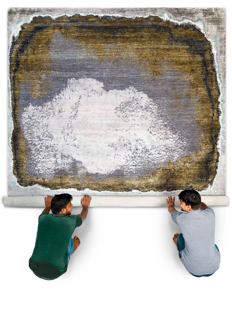Green Rust handgeweven tapijt | Maat: 140 × 210 cm