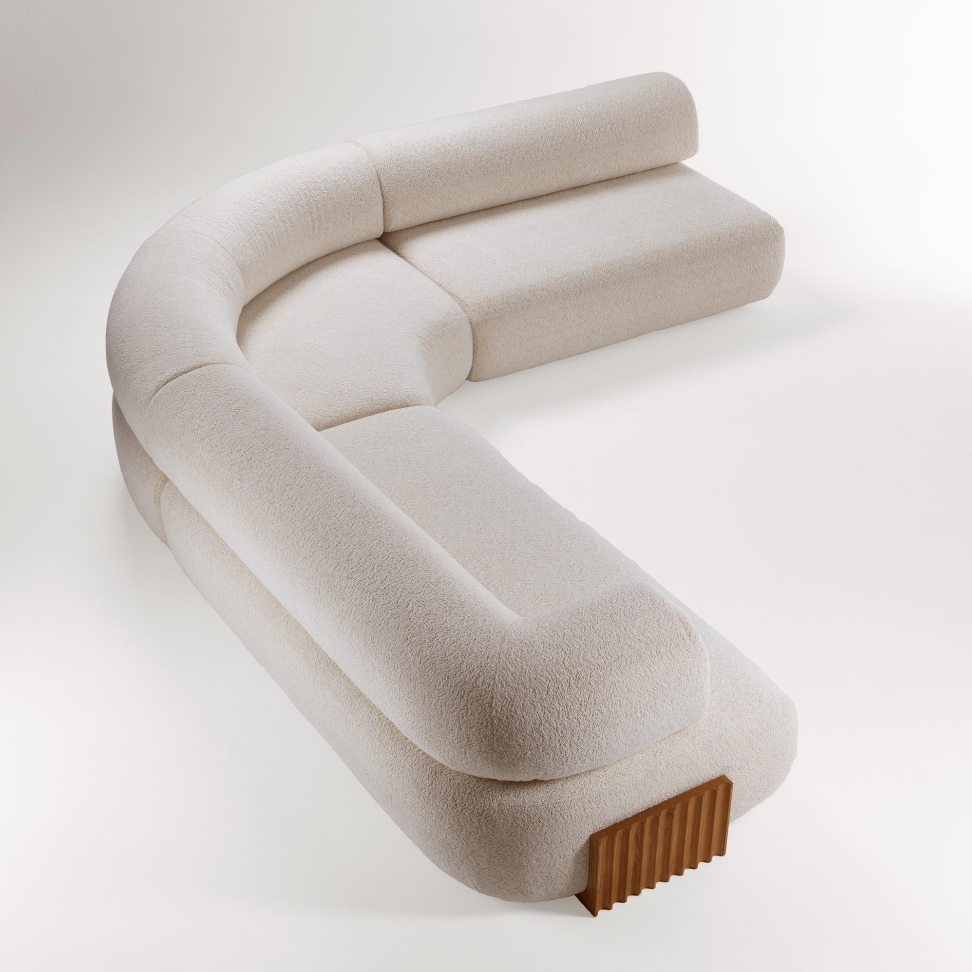 Carmel houten modulaire bank