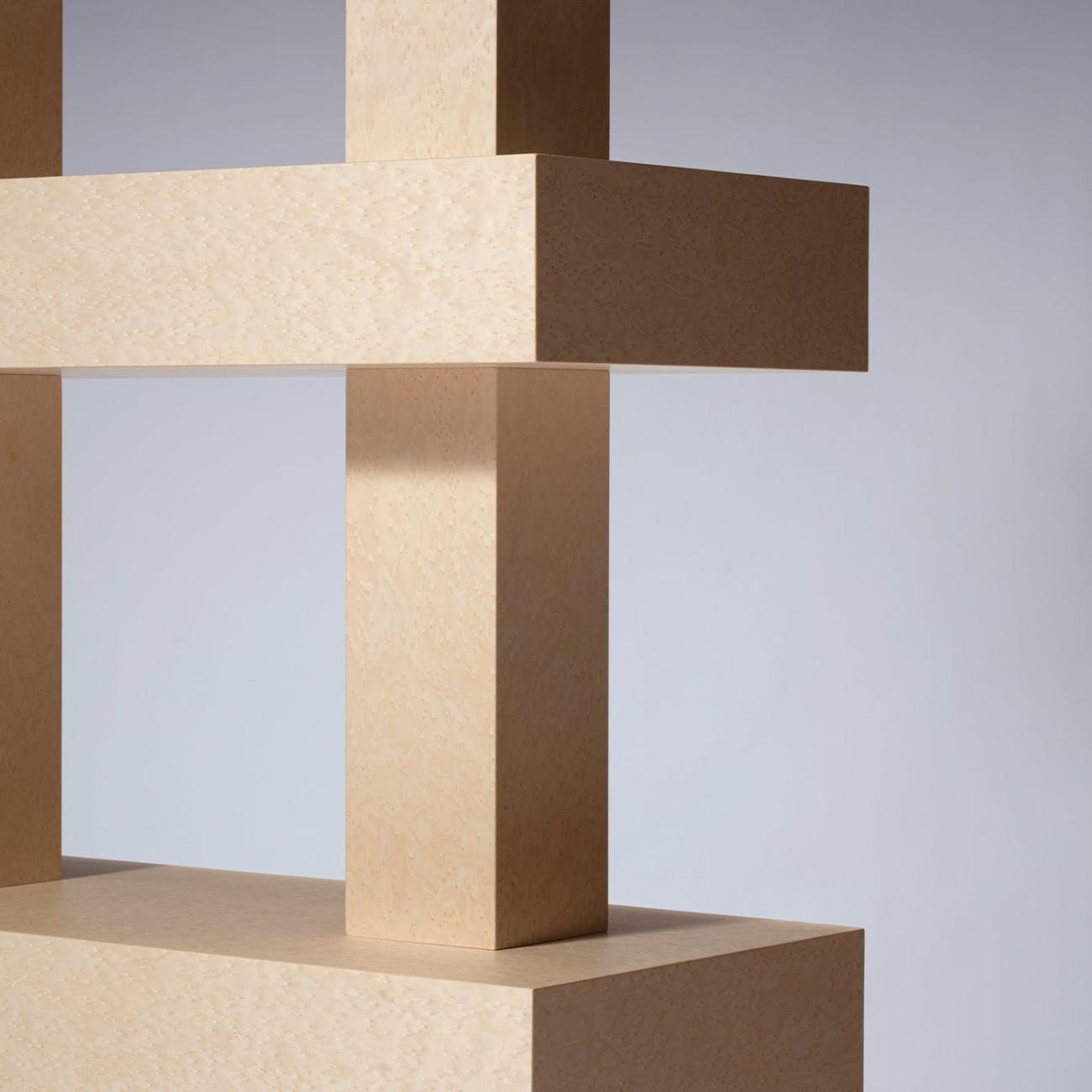 Eigentijdse houten boekenkast