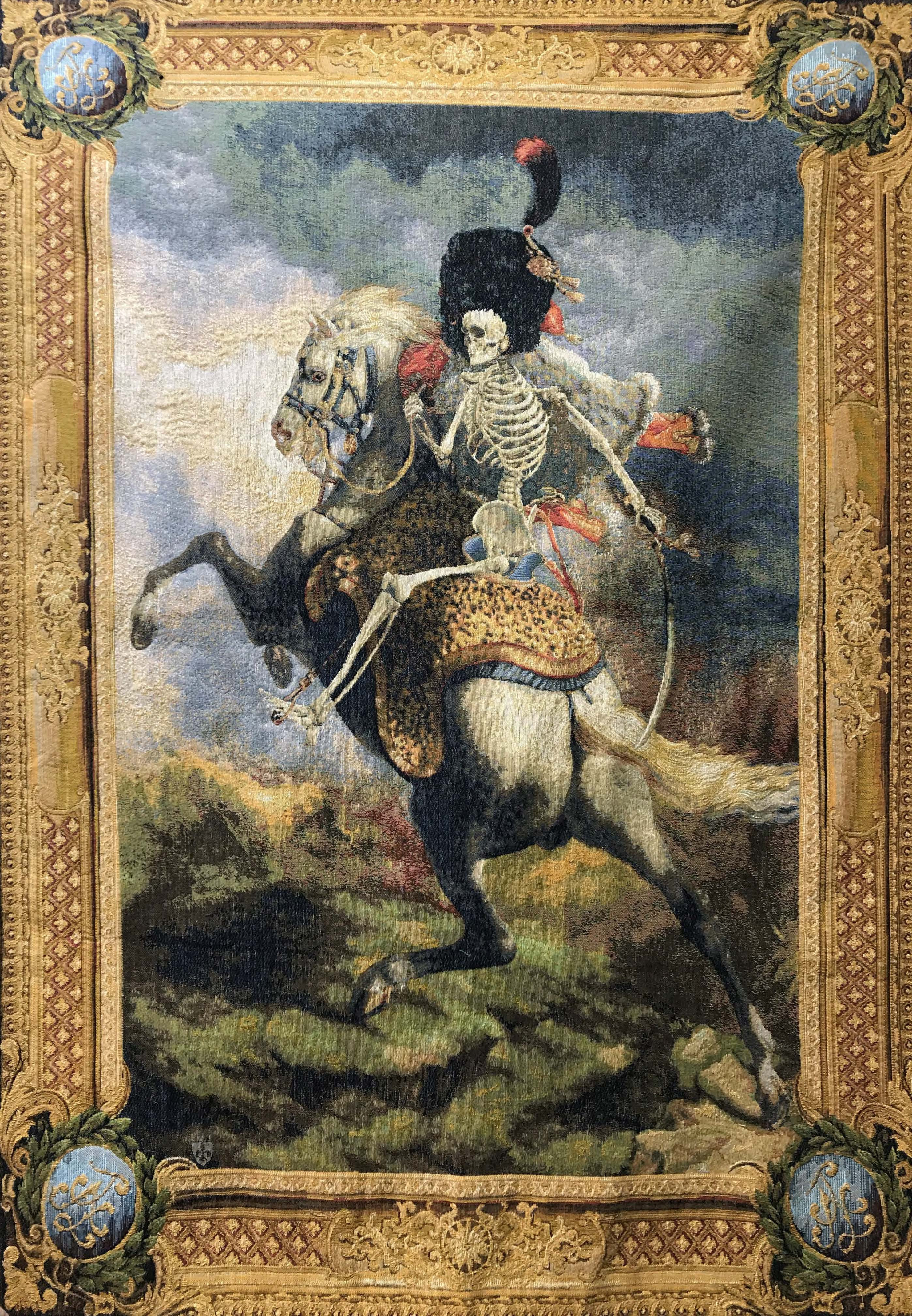 Skeleton Rider wandtapijt | Maat: 110 × 150 cm