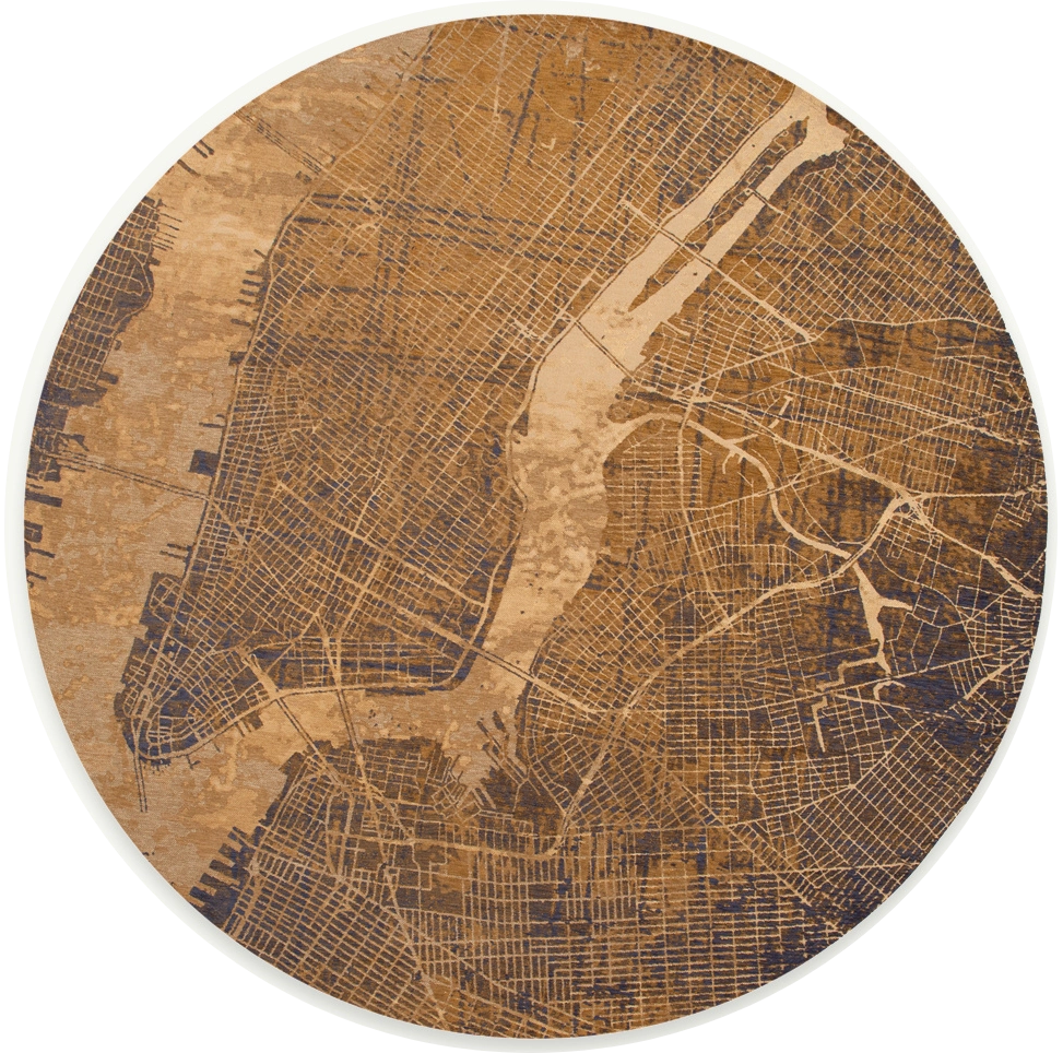 Gatsby Gold rond tapijt | Maat: Ø 240 cm