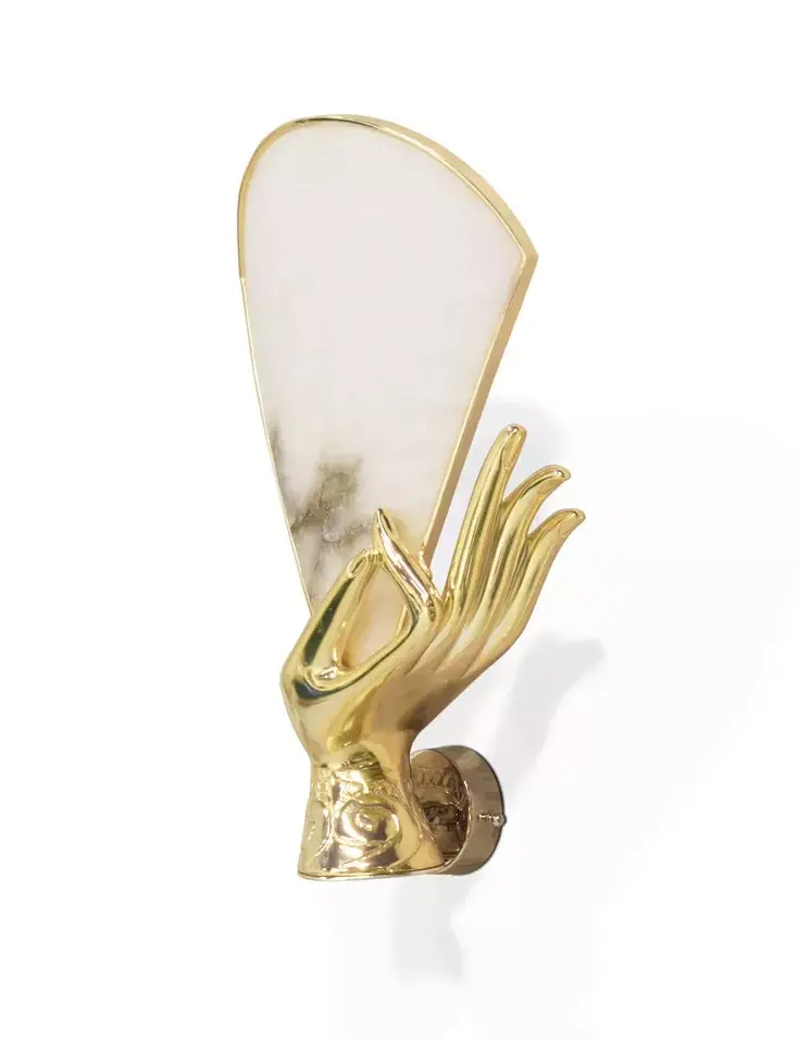 Muse albast wandlamp