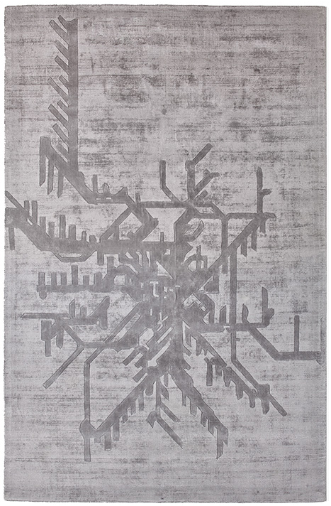 Metro designer Indiaas viscose vloerkleed | Maat: 200 × 300 cm