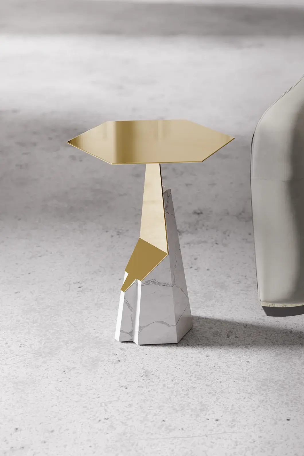 Halo zwarte bijzettafel