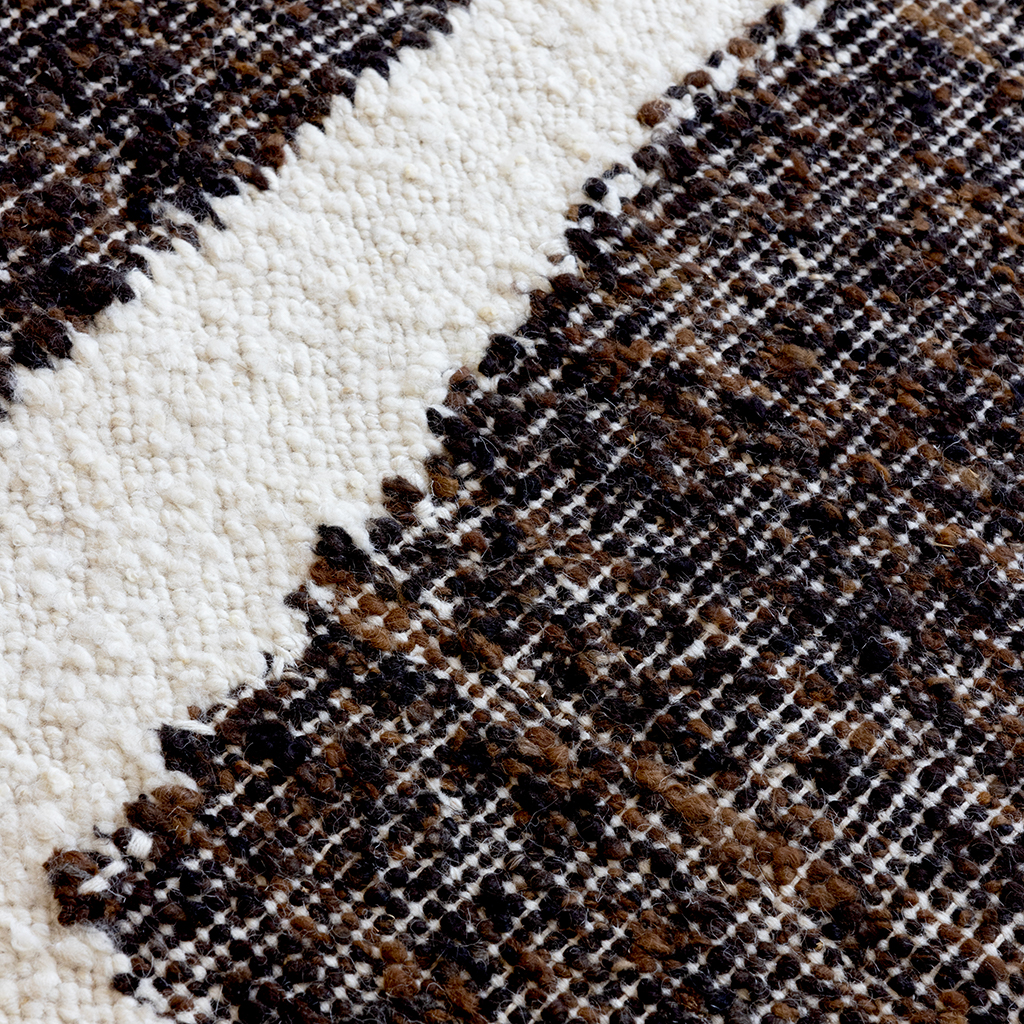 Craft fundament chocolade/cr vloerkleed