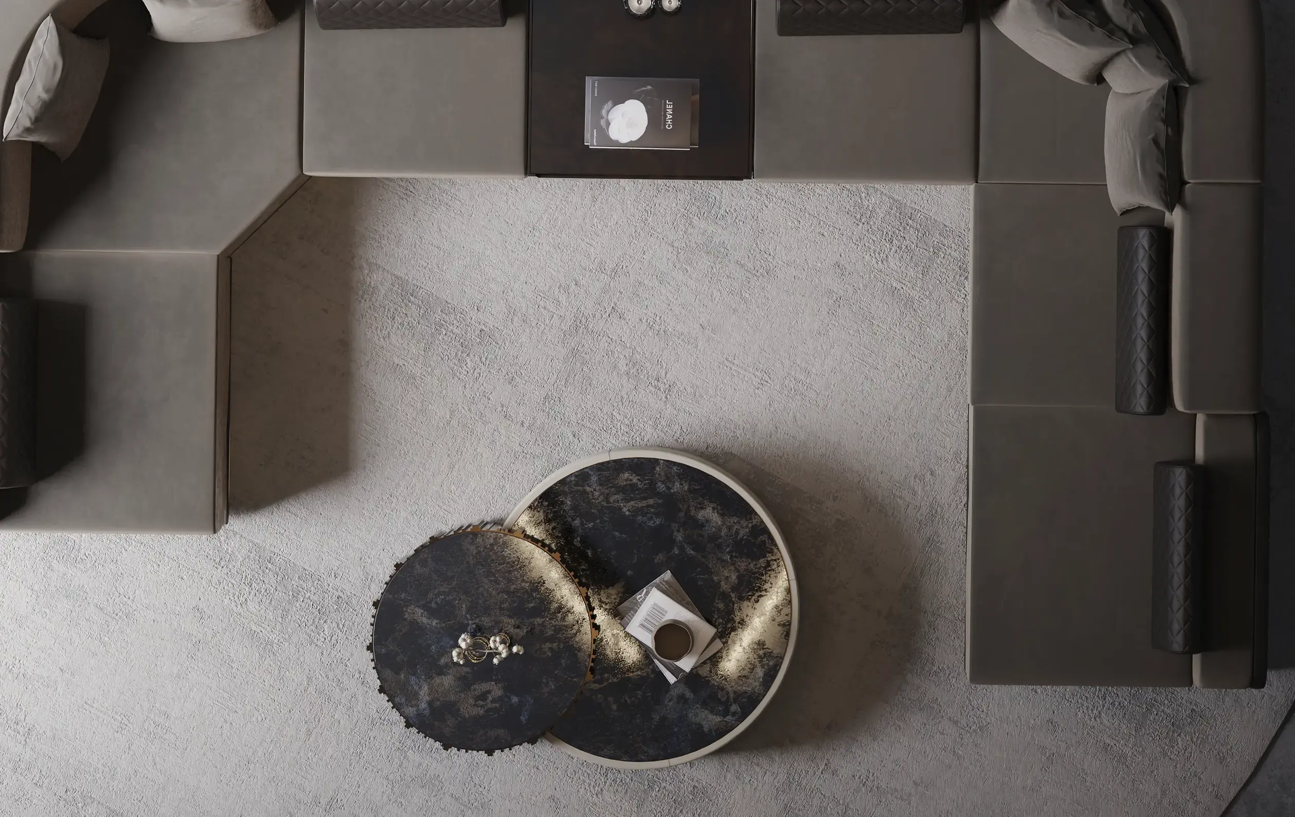 Imperial set I salontafel