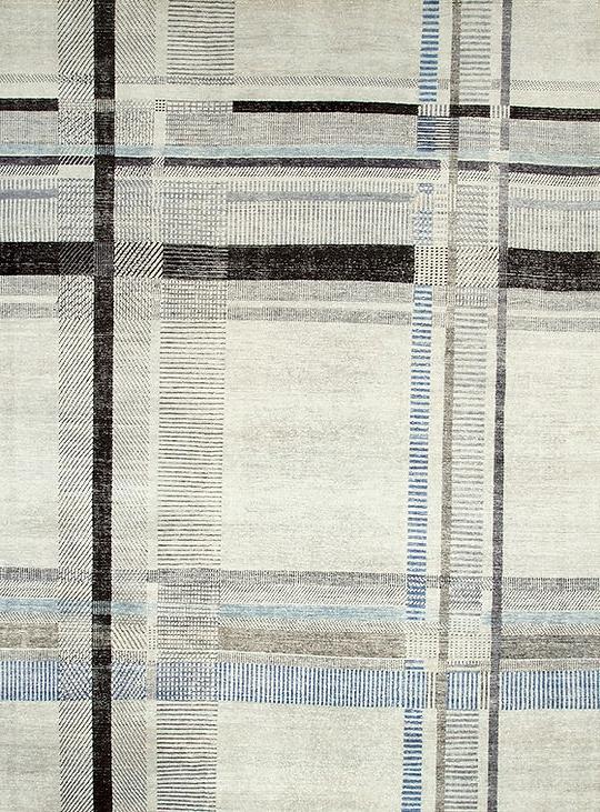 Handgeknoopt Turks geruit tapijt