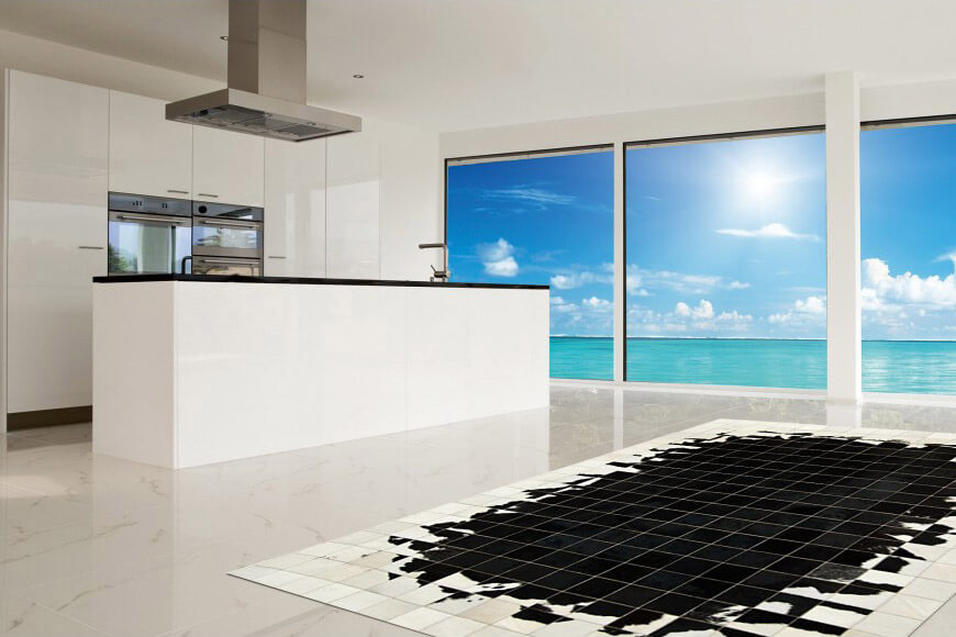 Mozaïek col.6 koeienhuid tapijt | Maat: 100 × 160 cm