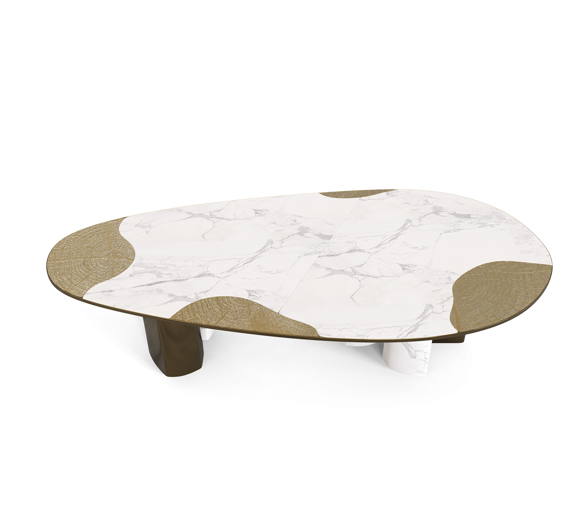 Athena Carrara marmer en patina eettafel