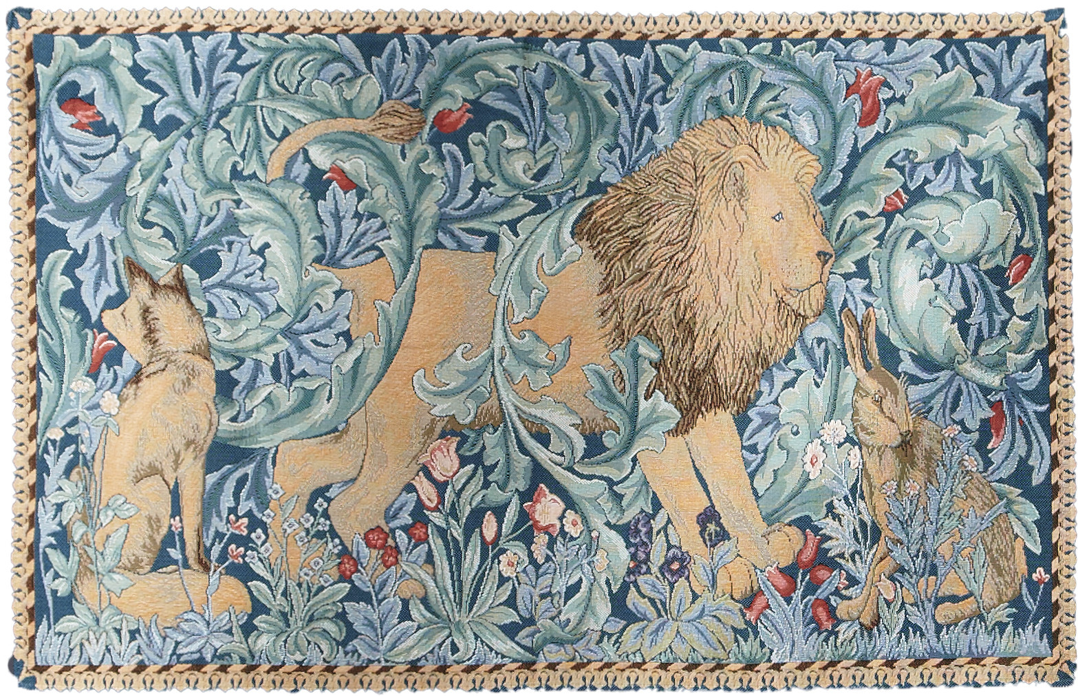 The Forest, Lion, W. Morris wandtapijt | Maat: 50 × 85 cm The Forest, Lion, W. Morris wandtapijt | Maat: 50 × 85 cm