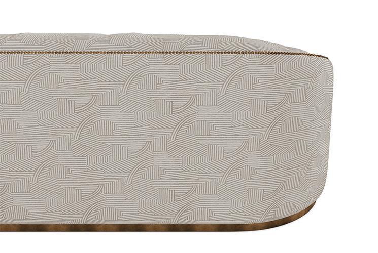 Premium comfort beige gebogen bank