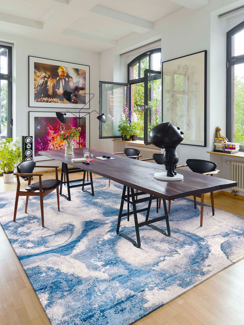 Splash Galileo handgemaakte luxe tapijt | Maat: 122 × 183 cm