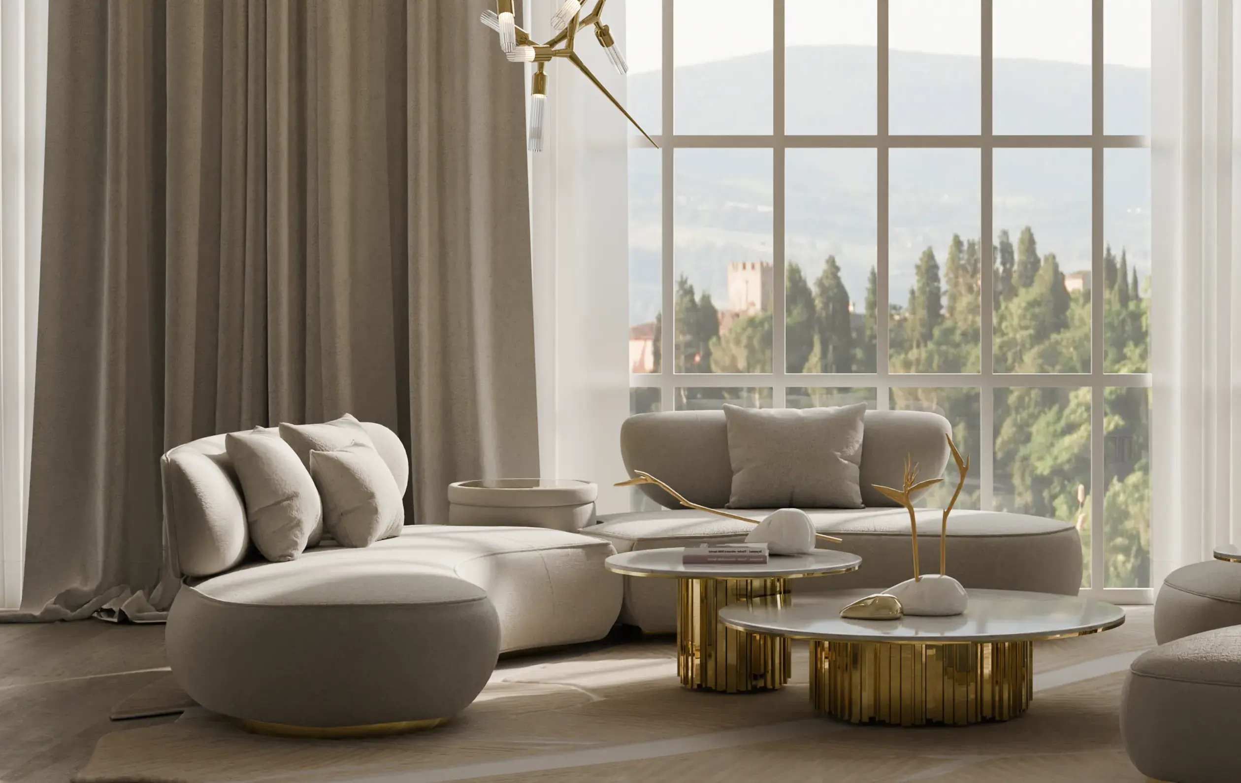 Lattice ronde bank - 2