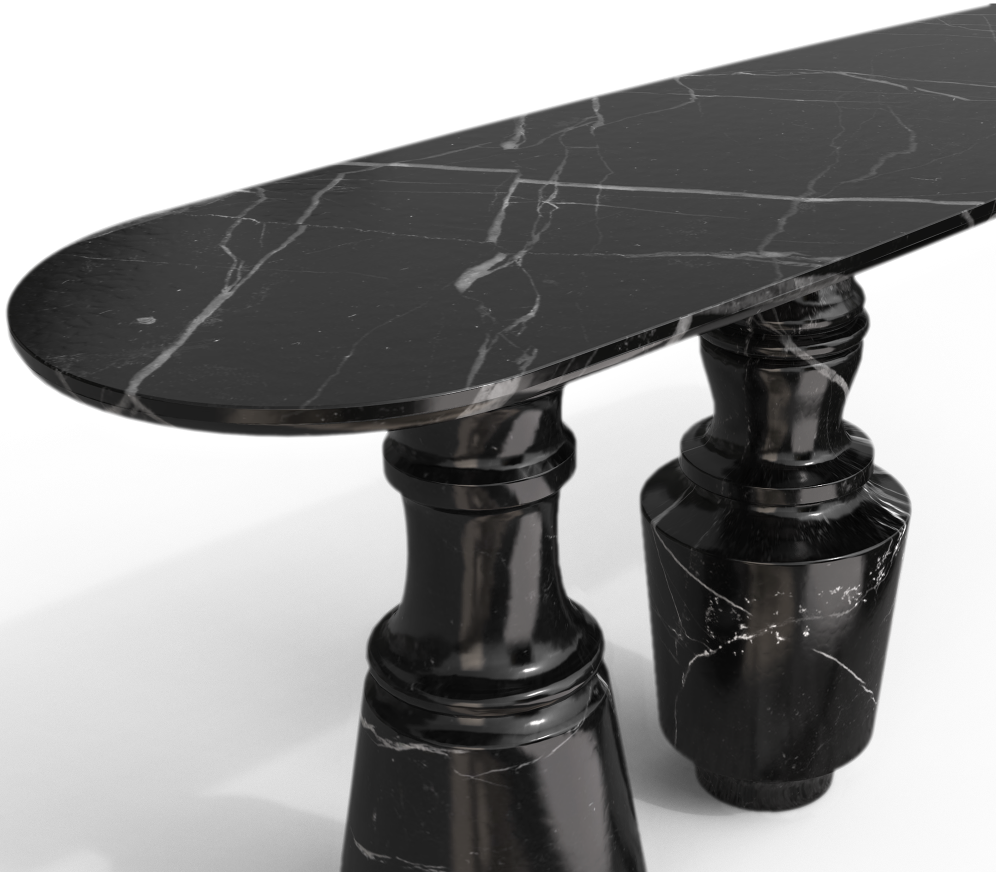 Obsidian Nero Marquina console