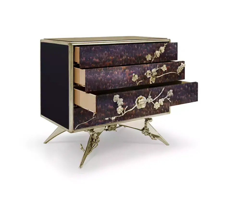 Mirage paarse veer nachtkastje