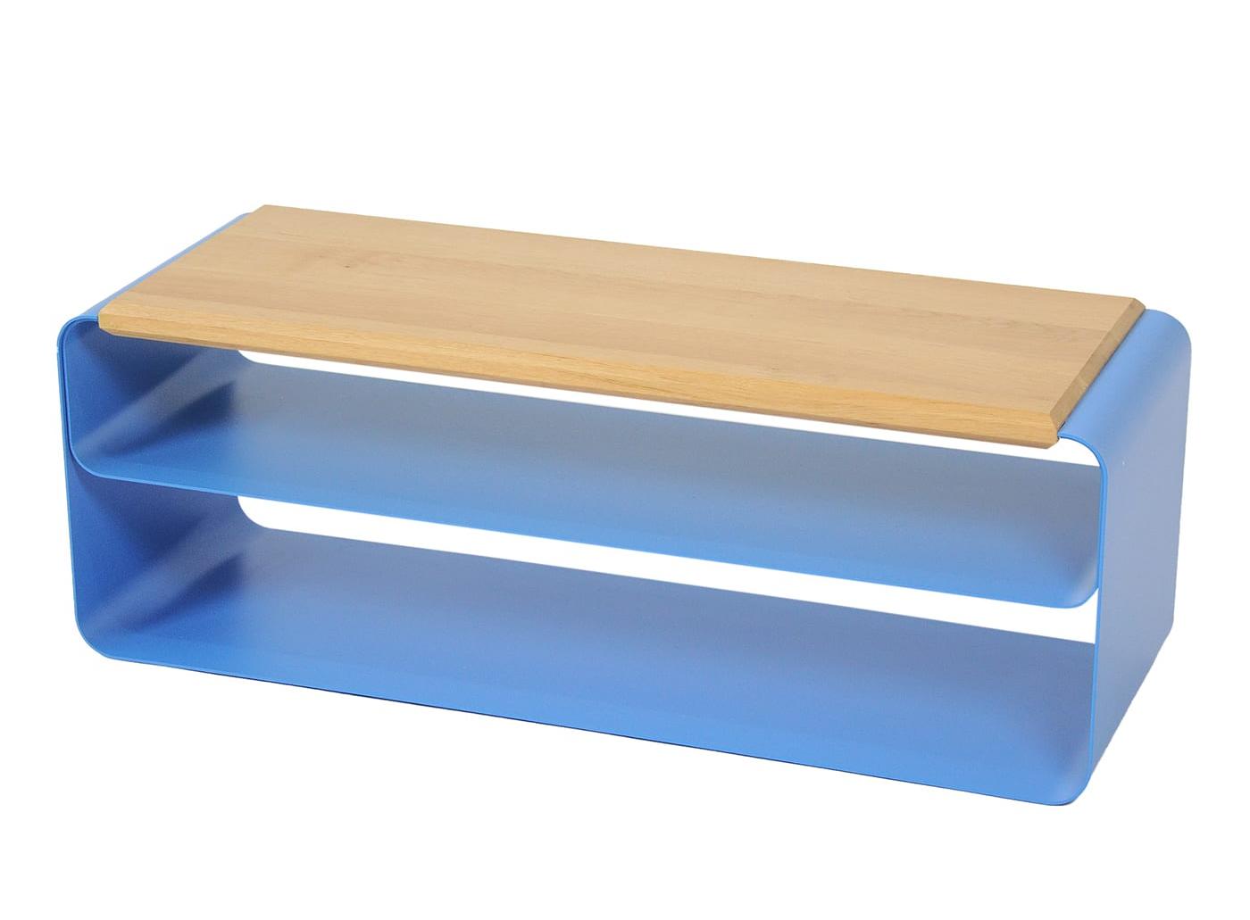 Eigentijdse hout en metaal bank (var. 3)