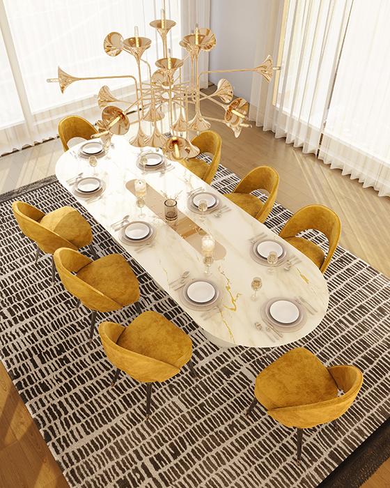 Forge ovale eettafel - 6