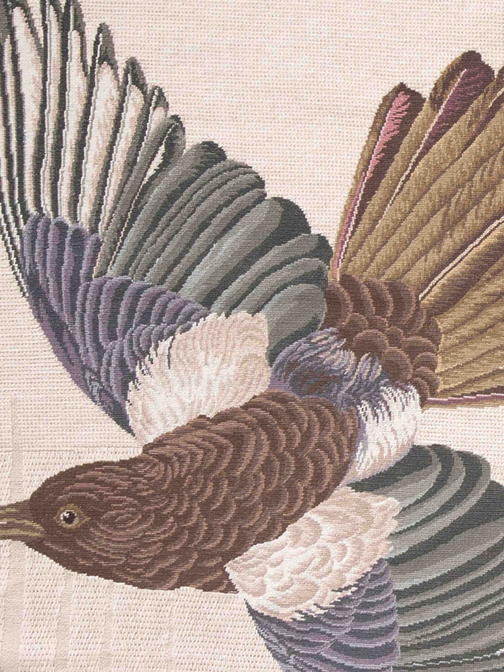 Migratie gazza cirkel designer handgeweven tapijt