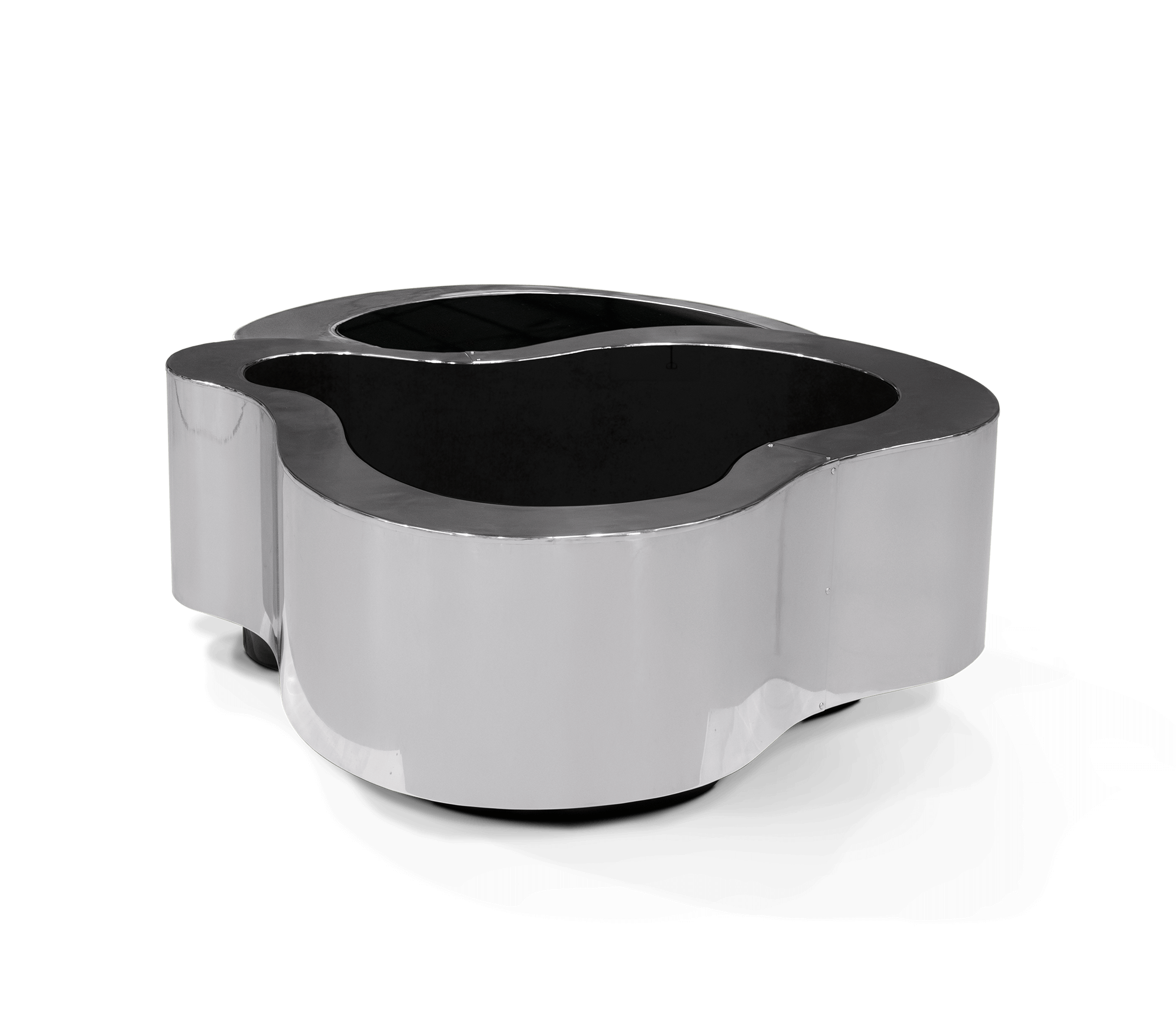 Crest gepolijst roestvrijstaal salontafelset