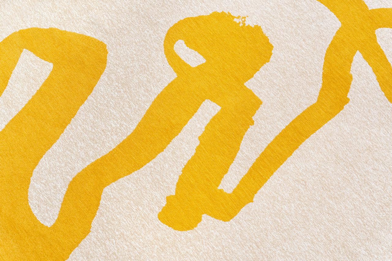 Ribonn Pure Yellow vloerkleed | Maat: 80 × 150 cm