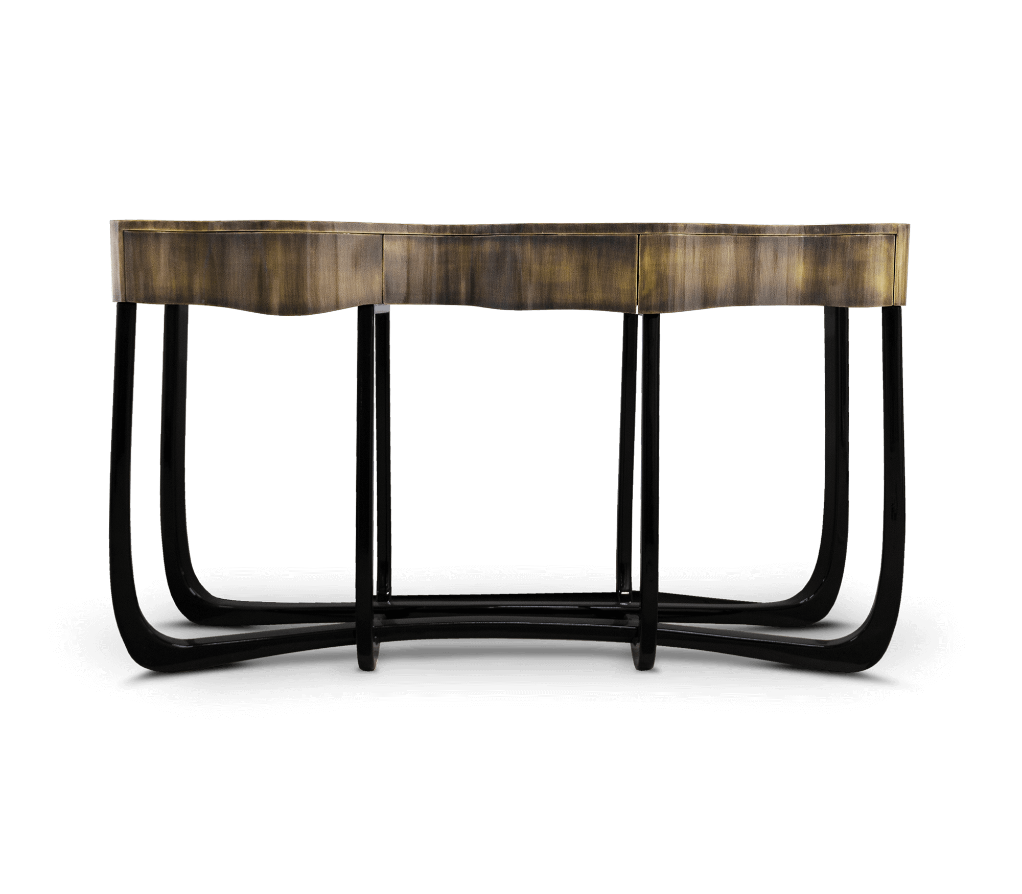 Serpentine patina console