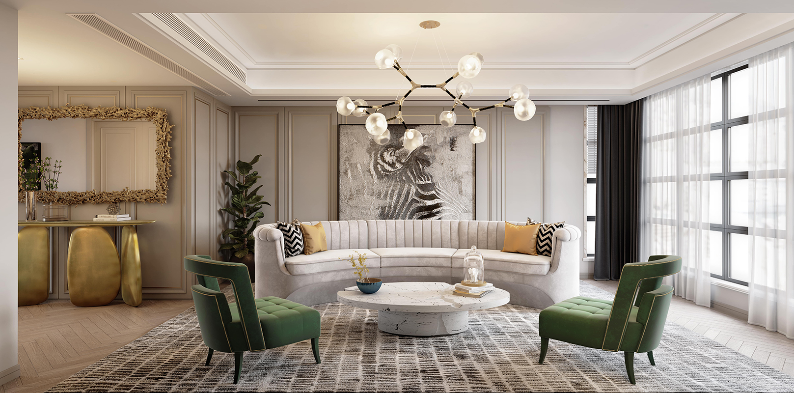 Multi-Shade onregelmatige hanglamp - 1