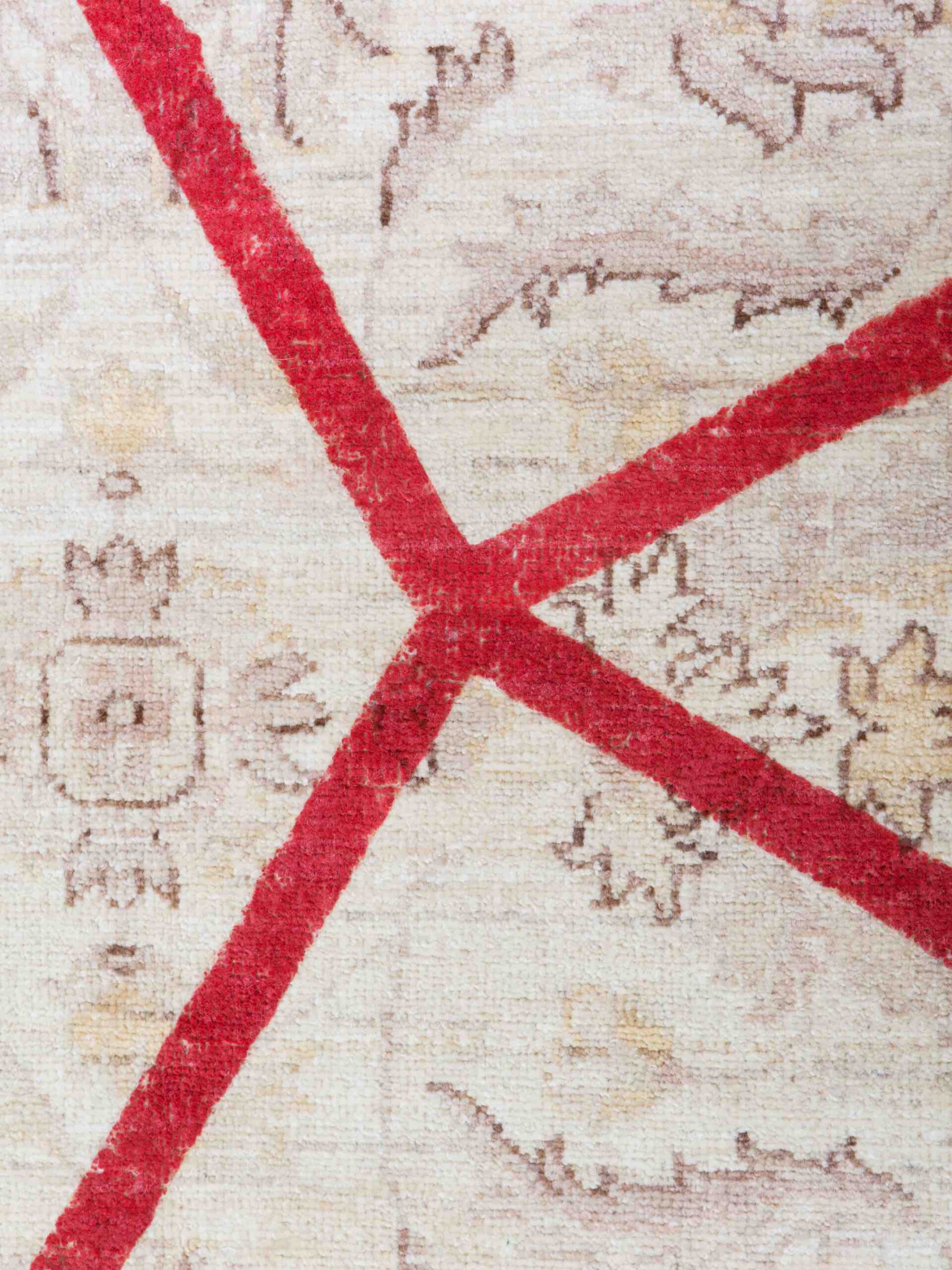 Dubbele laag rood designer tapijt