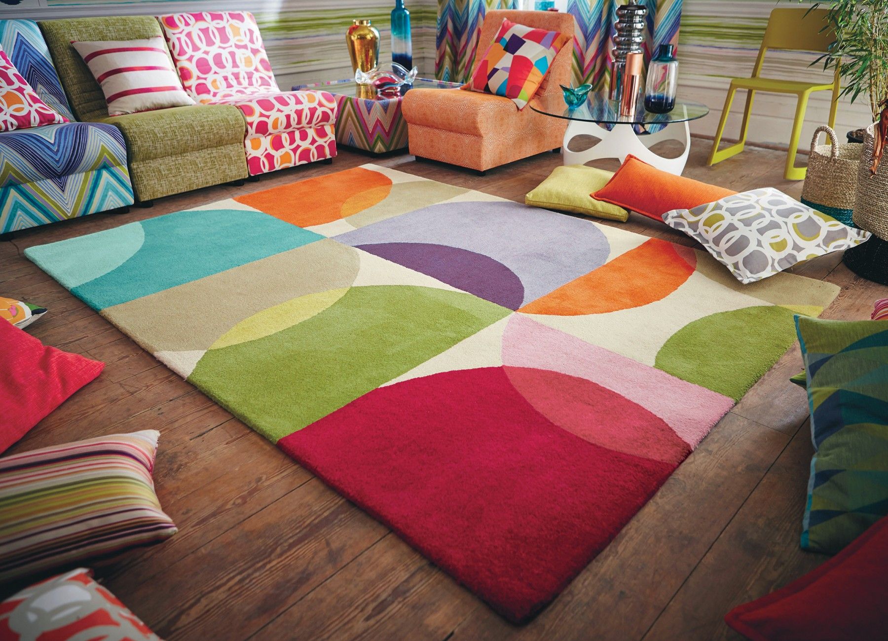 Living kaleido pop tapijt | Maat: 200 × 280 cm