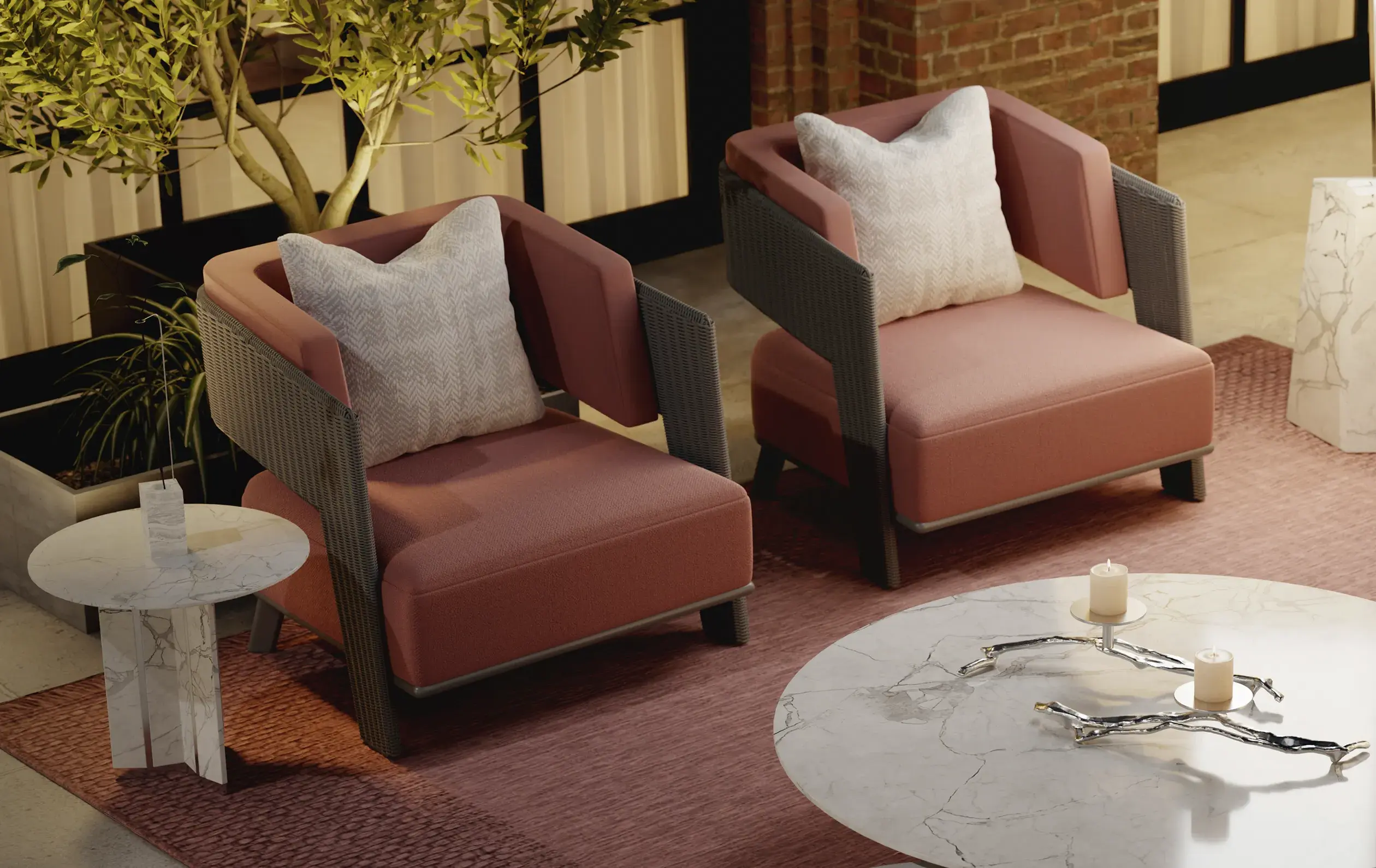 Crown grijze tuinfauteuil