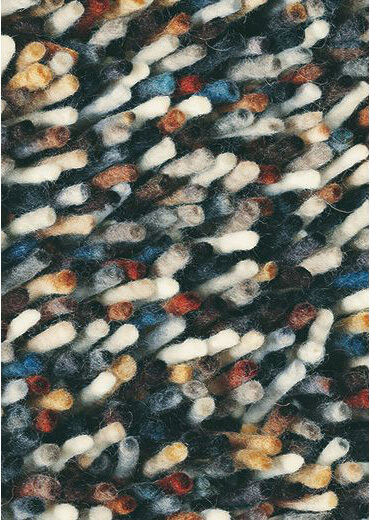 Gevilt wol multicolor shag tapijt | Maat: 170 × 240 cm