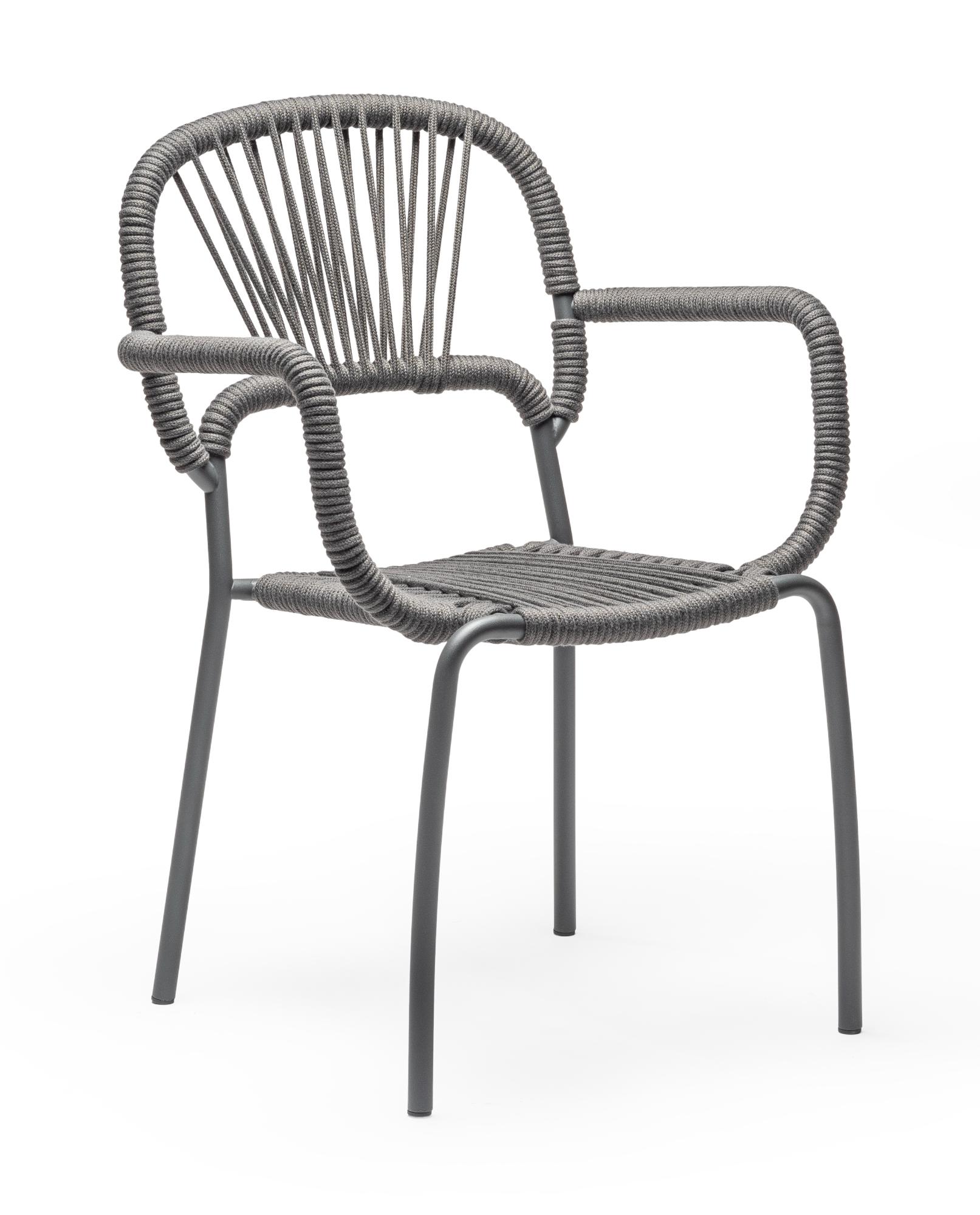 Moyo Grijze Buitenstoel (Set van 3)