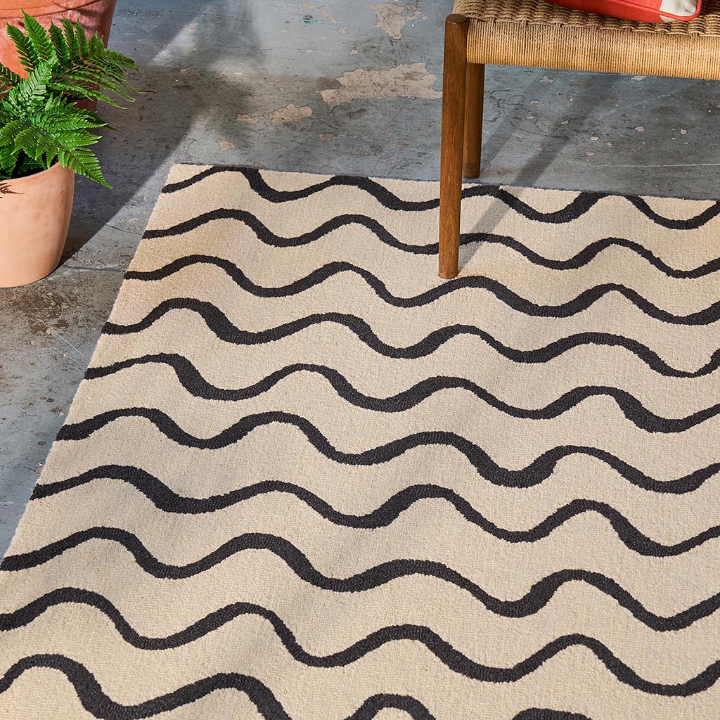 Ribbon charcoal tapijt | Maat: 250 × 350 cm