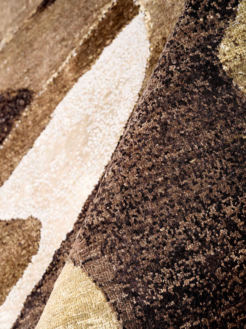 Chocolate luxe handgeknoopt vloerkleed
