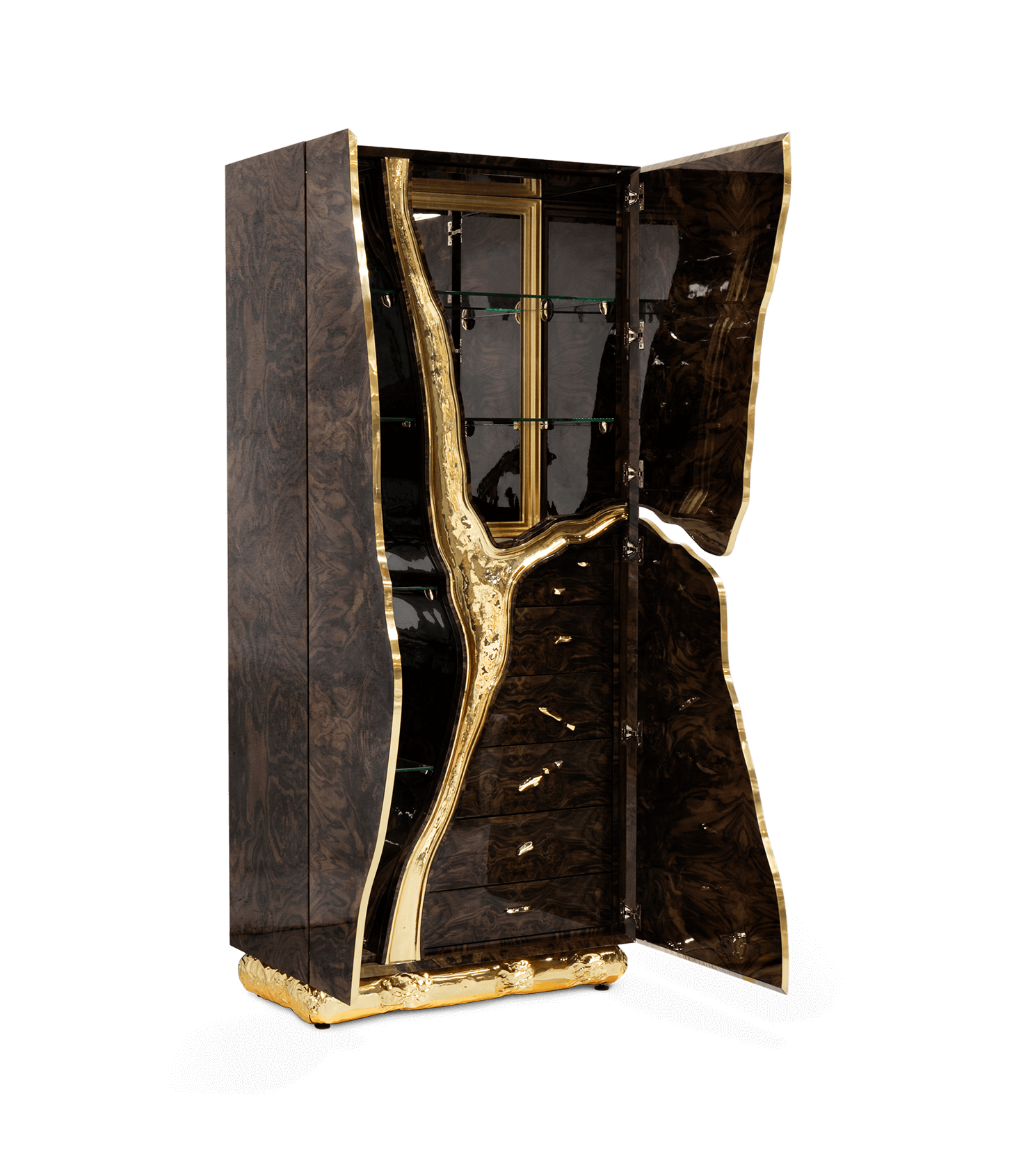 Fissure walnoten kast