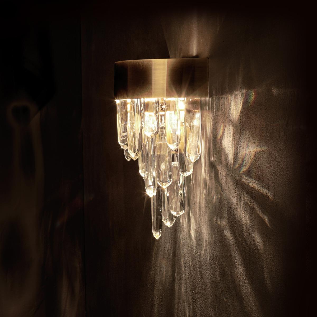 Messing Flow wandlamp