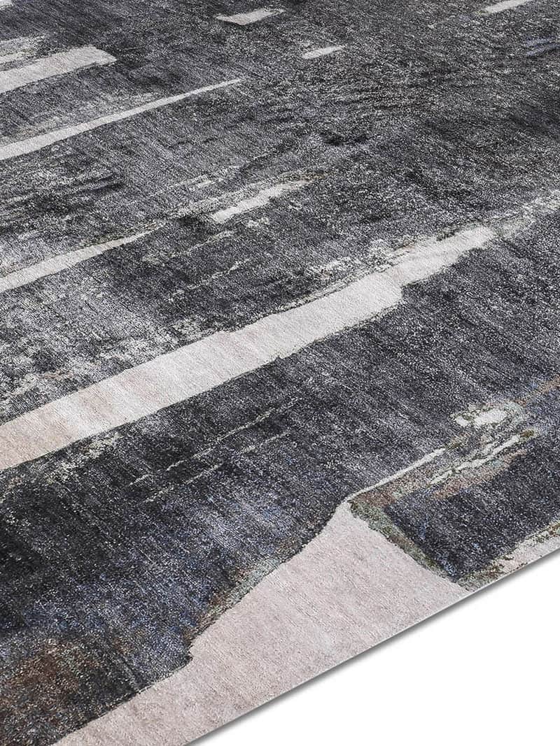 Black on Beige handgeweven tapijt | Maat: 250 × 300 cm