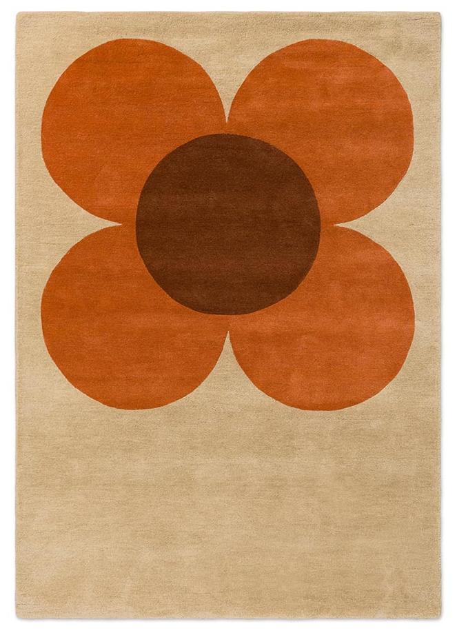 Flower Placement Pumpkin/Ecru vloerkleed | Maat: 120 × 180 cm